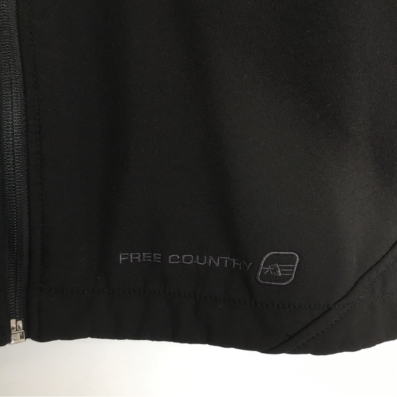 Free Country Men’s Soft Shell Jacket Black Water & Wind Resistant Jacket/Coat - Picture 4 of 11